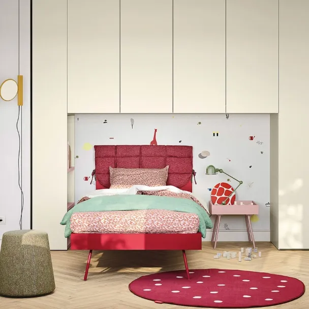 Cameretta a ponte Kids space 23 in melaminico di Nidi