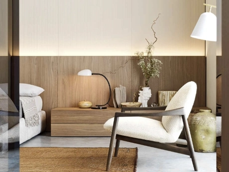 Comodino Easy System in rovere di Novamobili