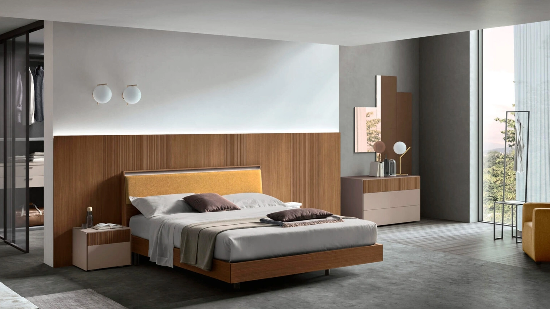 Letto con testiera Aida di Maronese