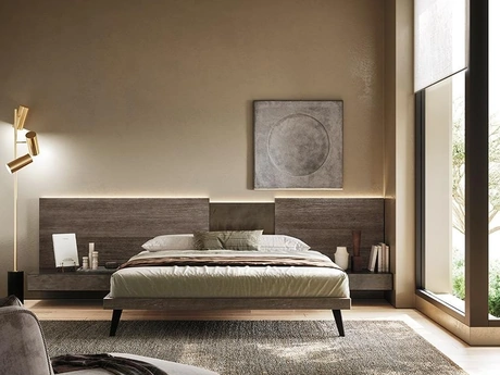 Letto matrimoniale Wall System con testiera di Mobilgam