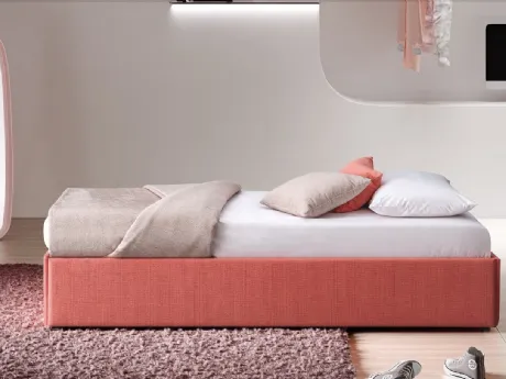 Letto Pervinca in tessuto con letto estraibile di Le Comfort