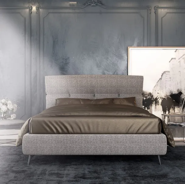 Letto in tessuto con testiera Why Not Orchid di Altrenotti