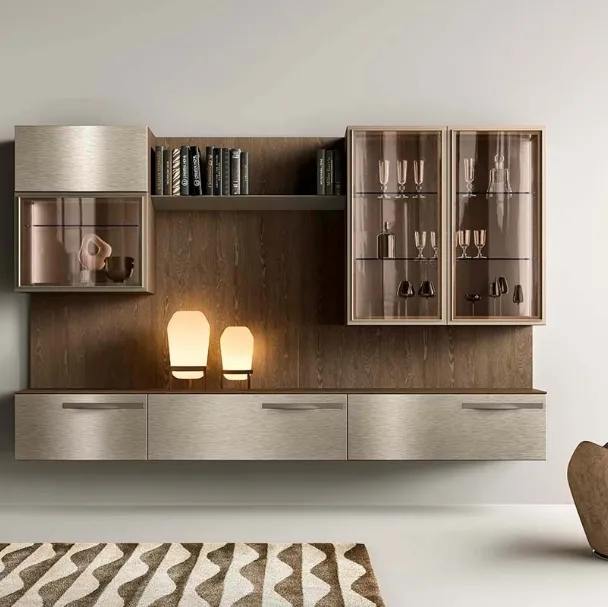 Parete Attrezzata Kosmos KC110 in legno Mercantini