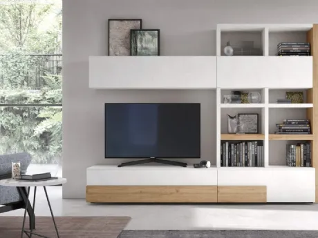 Parete Attrezzata Seta Sistema Spalla Comp SA2215 di Maronese