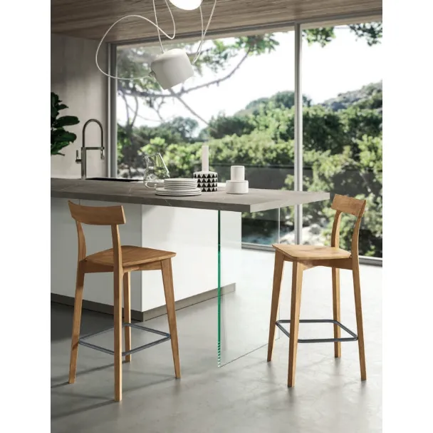 Sgabello Grace in legno di FGF Mobili