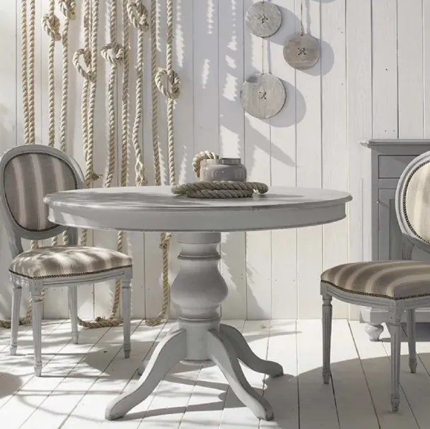 Tavolo rotondo allungabile Shabby Chic Art 637 di Fratelli Mirandola