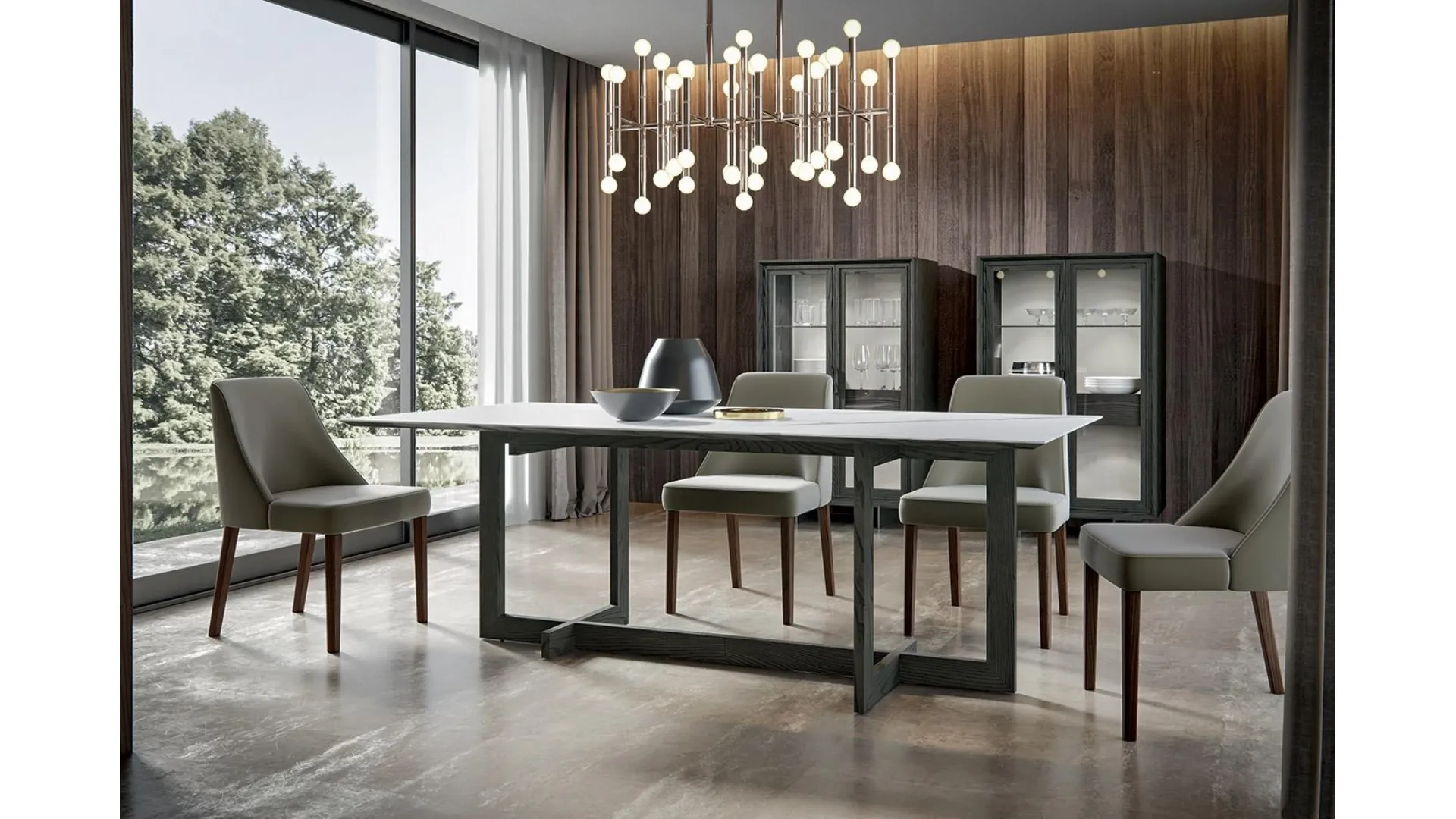Tavolo Zen Zenith con top in laminato e struttura in legno di Mobilgam