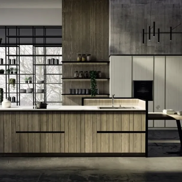 Cucina Moderna con isola New Step 02 di Fratelli Mirandola