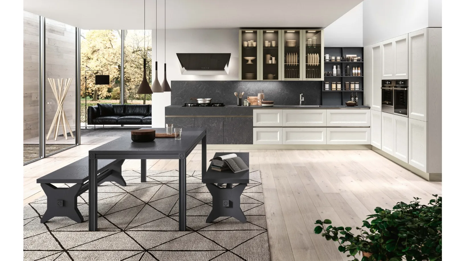 Cucina Classica Beverly Modern in Frassino Bianco di Stosa